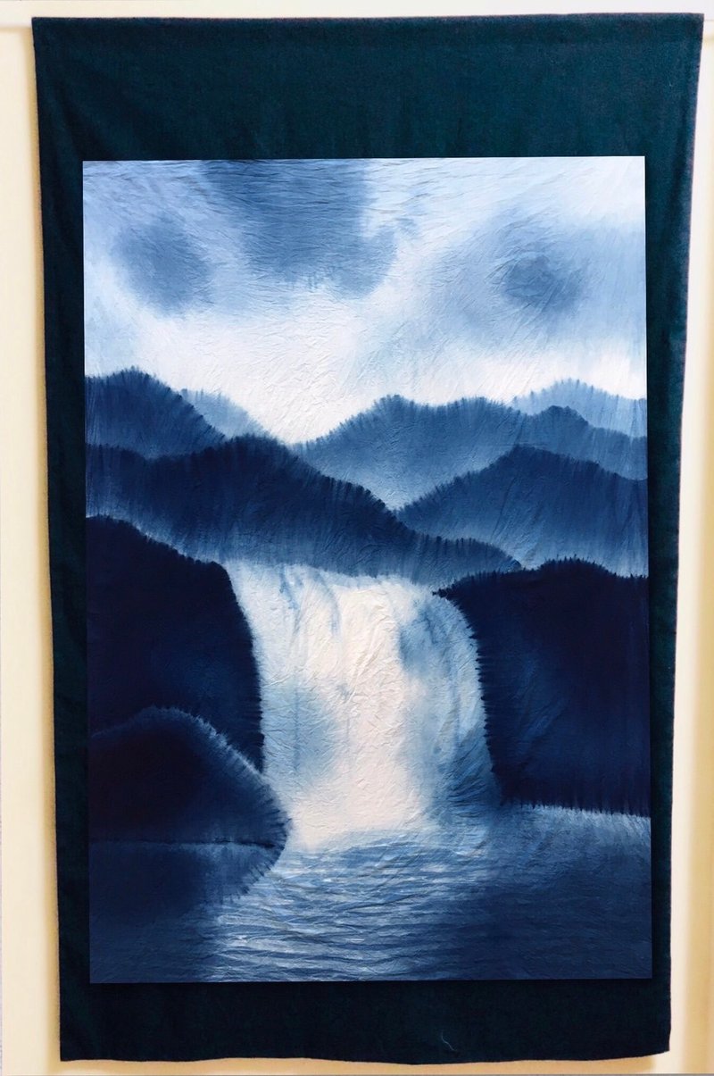 蓝染风水帘 - 门帘/门牌 - 棉．麻 蓝色