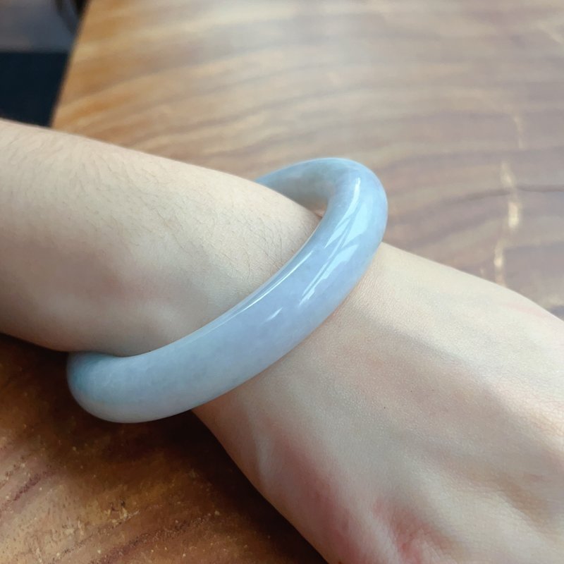 紫罗兰翡翠手镯 | 18.5围 | 天然缅甸玉翡翠A货 | 送礼 - 手链/手环 - 玉石 多色