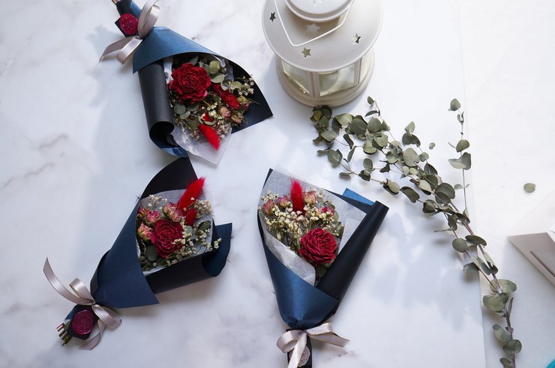 麋花Amor Floral-只想赖着你花束/婚礼小物 情人节 - 摆饰 - 植物．花 红色