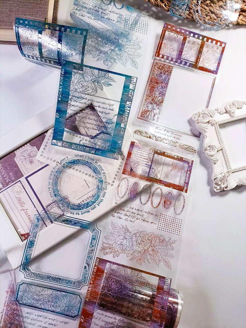 TG208_敘述說 / 裝飾膠帶 - 纸胶带 - 塑料 多色