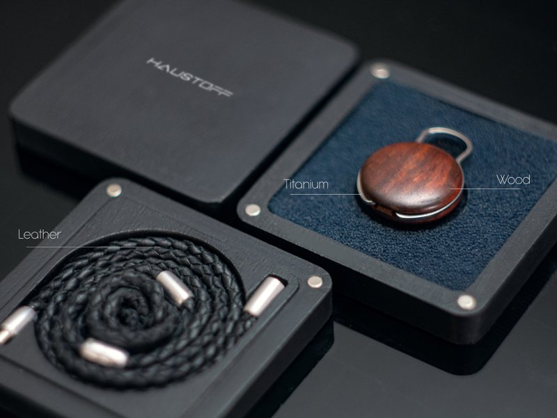 Ironwood & titanitm  Necklace, Titanium Pendant, Jewelry, Custom jewelry, - 项链 - 木头 咖啡色