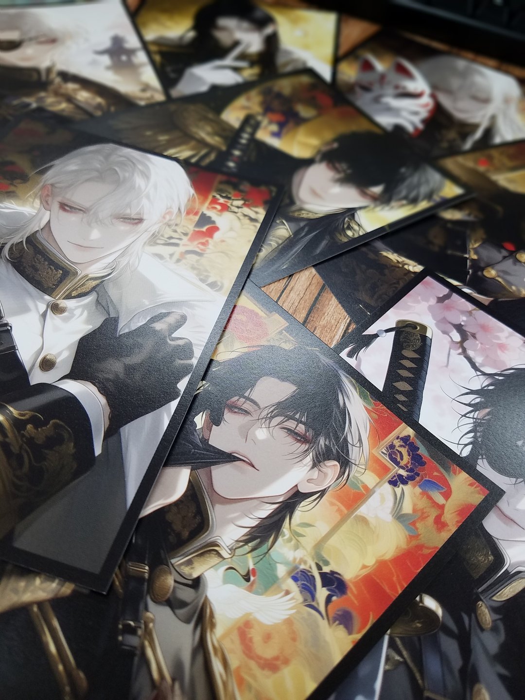 和风×军装男子插画纸组 Noir - 24 张入 A6 尺寸 印刷厂级品质 赠礼夹页素材收藏用 无黏性 - 贴纸 - 纸 