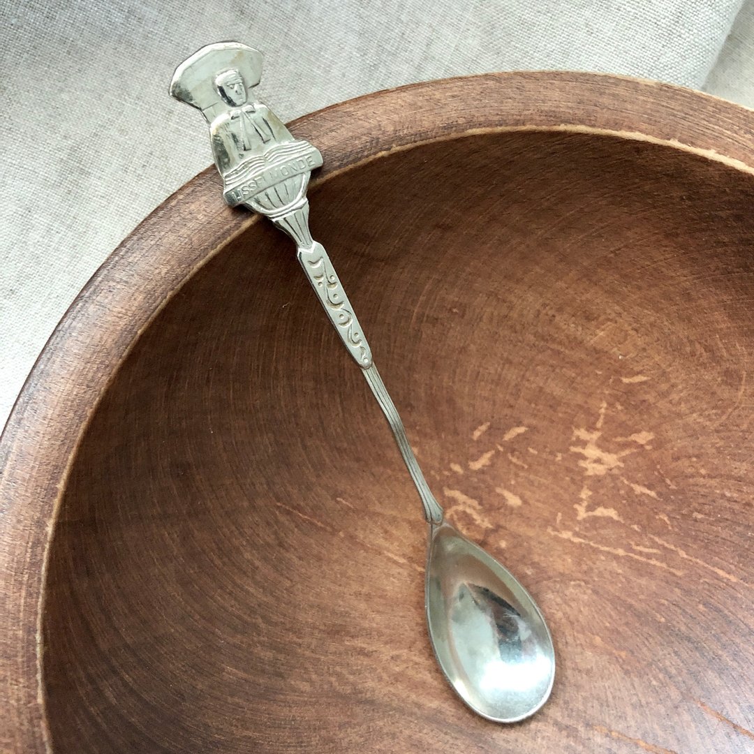 Vintage荷兰制纪念汤匙 鹿特丹IJsselmonde 镀银茶匙/小汤匙 - 餐刀/叉/匙组合 - 银 