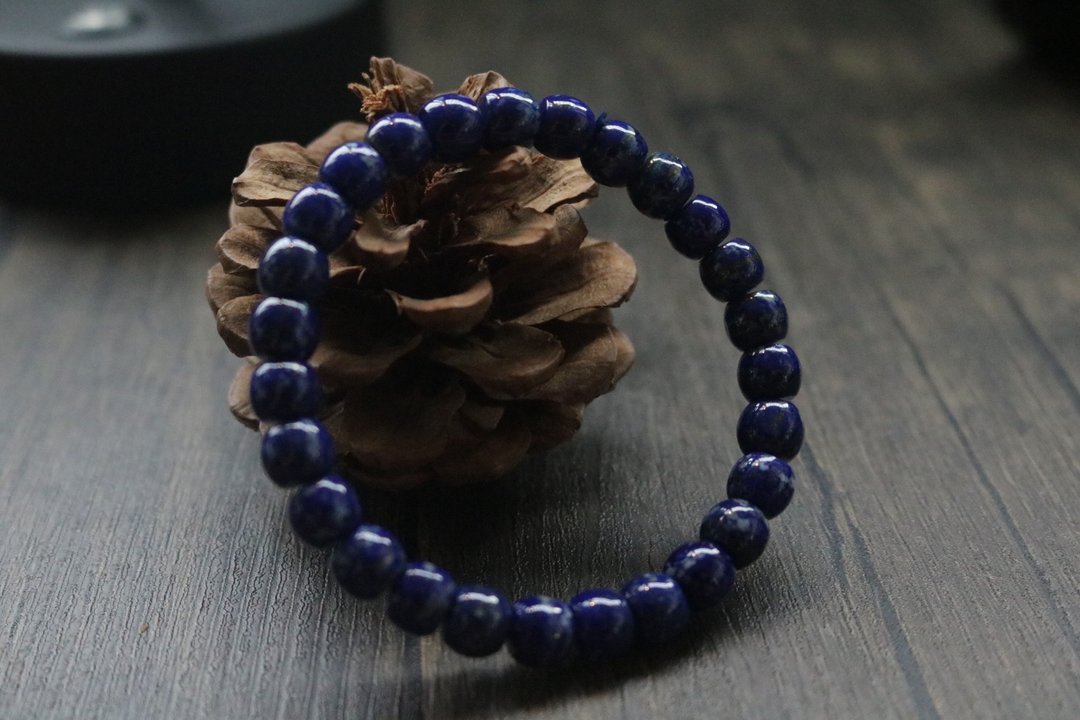 帝王青金石手串自然纹理原矿简约手链 - 手链/手环 - 半宝石 蓝色