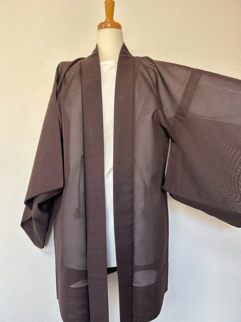 和服纱布外罩防风外套 橡木色 男女通用 - 女装上衣 - 其他材质 咖啡色