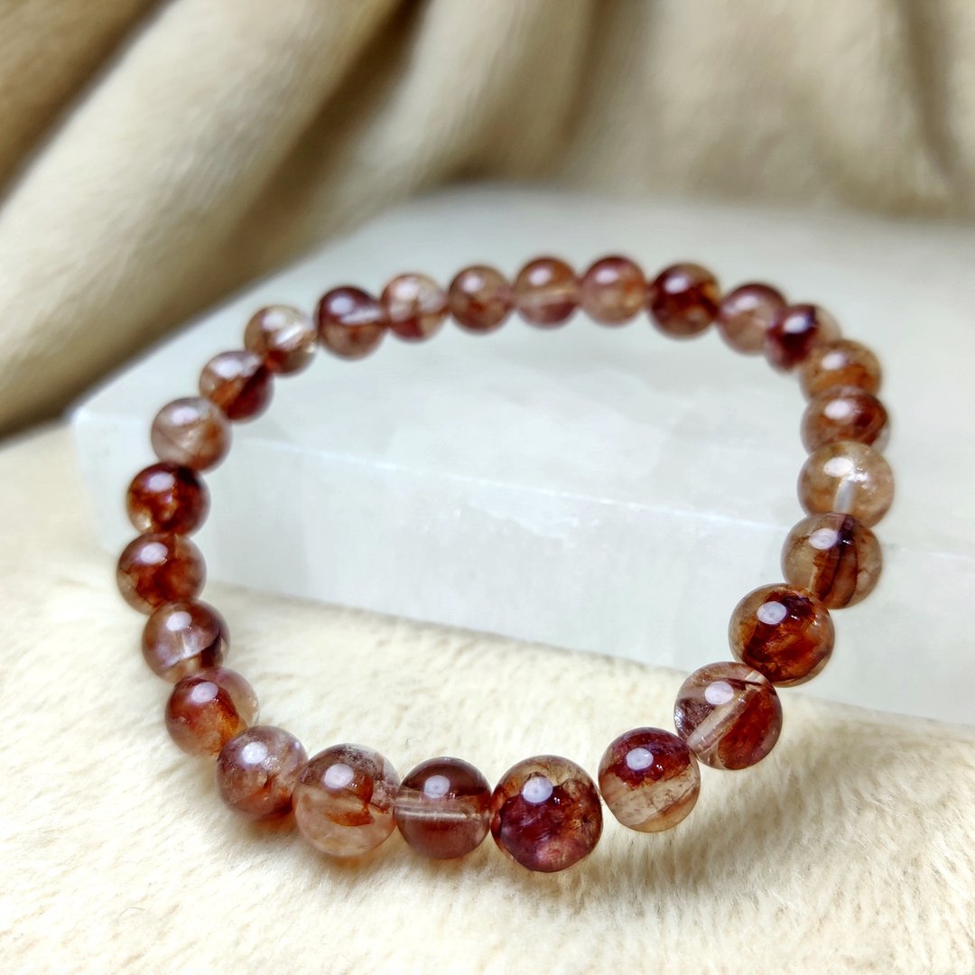红胶花 Hematoid Quartz - 手链/手环 - 水晶 