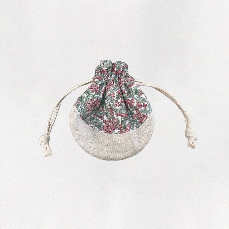 【瑗艺拙现手作】豆点儿束口袋-果树 - 束口袋双肩包 - 其他材质 