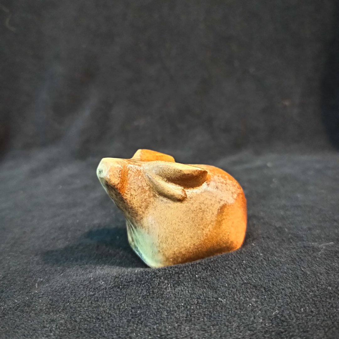 cow牛造型茶宠摆饰生肖吉祥物陶公仔 - 玩偶/公仔 - 陶 多色