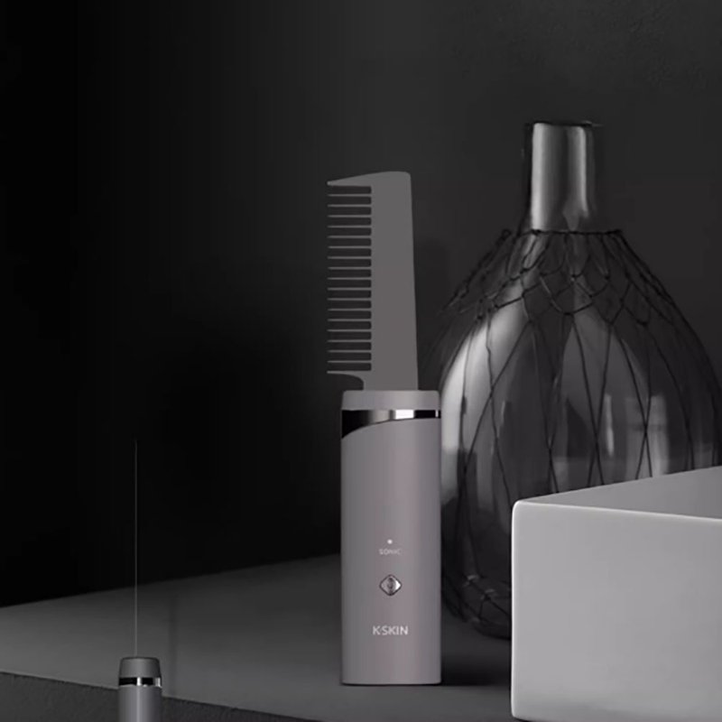 金稻多功能电动造型梳蛋白导入超声波护发柔顺直卷发护理造型梳 - 其他 - 其他材质 灰色