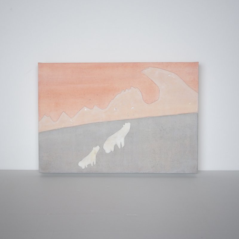 日本画【Ashioto】使用日本画材料创作的绘画作品 - 海报/装饰画/版画 - 纸 粉红色