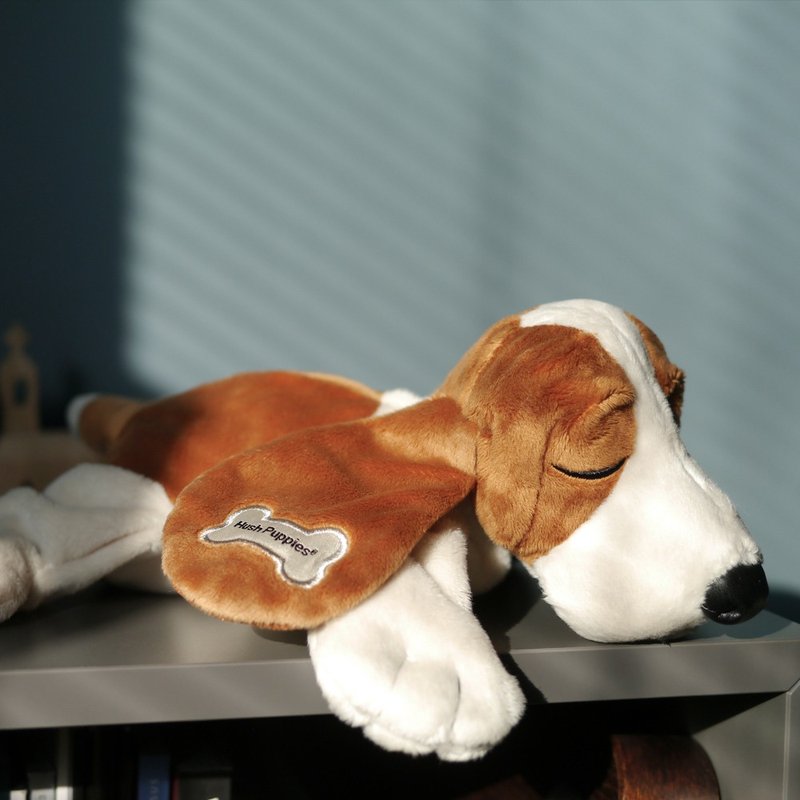 Hush Puppies 12寸 熟睡巴吉度玩偶 - 玩偶/公仔 - 聚酯纤维 咖啡色
