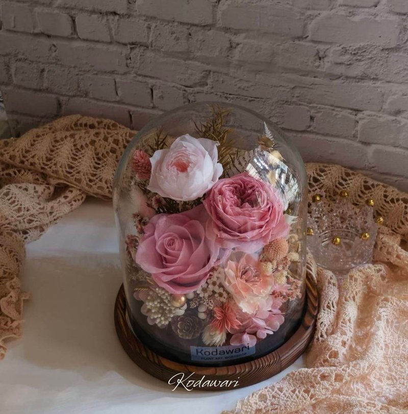 繁花盛宴 大型永生花玻璃罩.花盅 开幕.祝贺.新年花礼 乔迁.升迁 - 干燥花/捧花 - 植物．花 