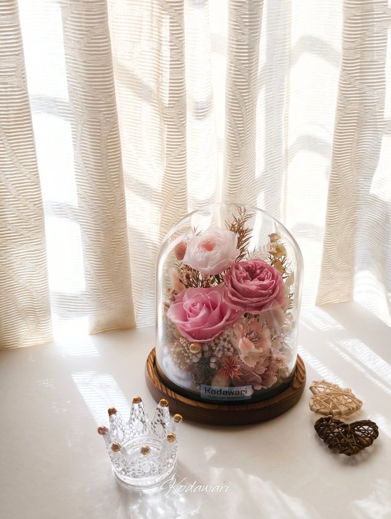 繁花 大型永生花玻璃罩。花盅 开幕。祝贺花礼 乔迁。升迁.情人节 - 干燥花/捧花 - 植物．花 