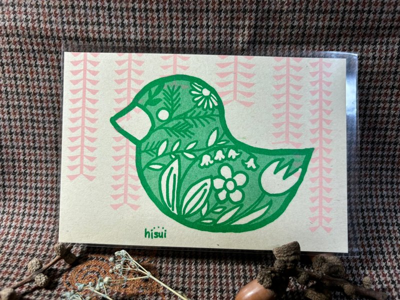 明信片小鸟 - 卡片/明信片 - 纸 