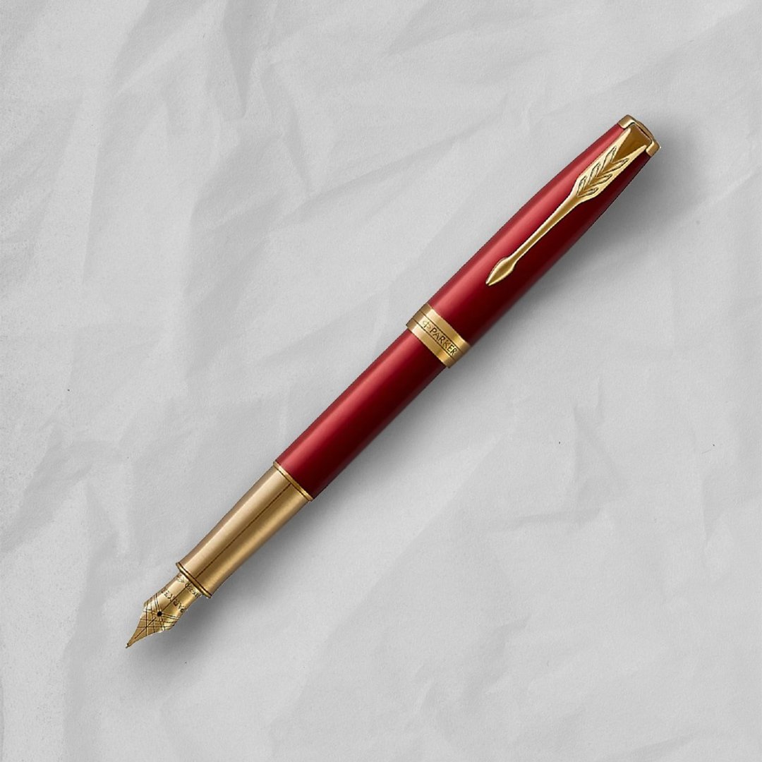 PARKER 派克 18K金 卓尔系列 宝石红金夹 F尖 钢笔 - 钢笔 - 其他金属 红色