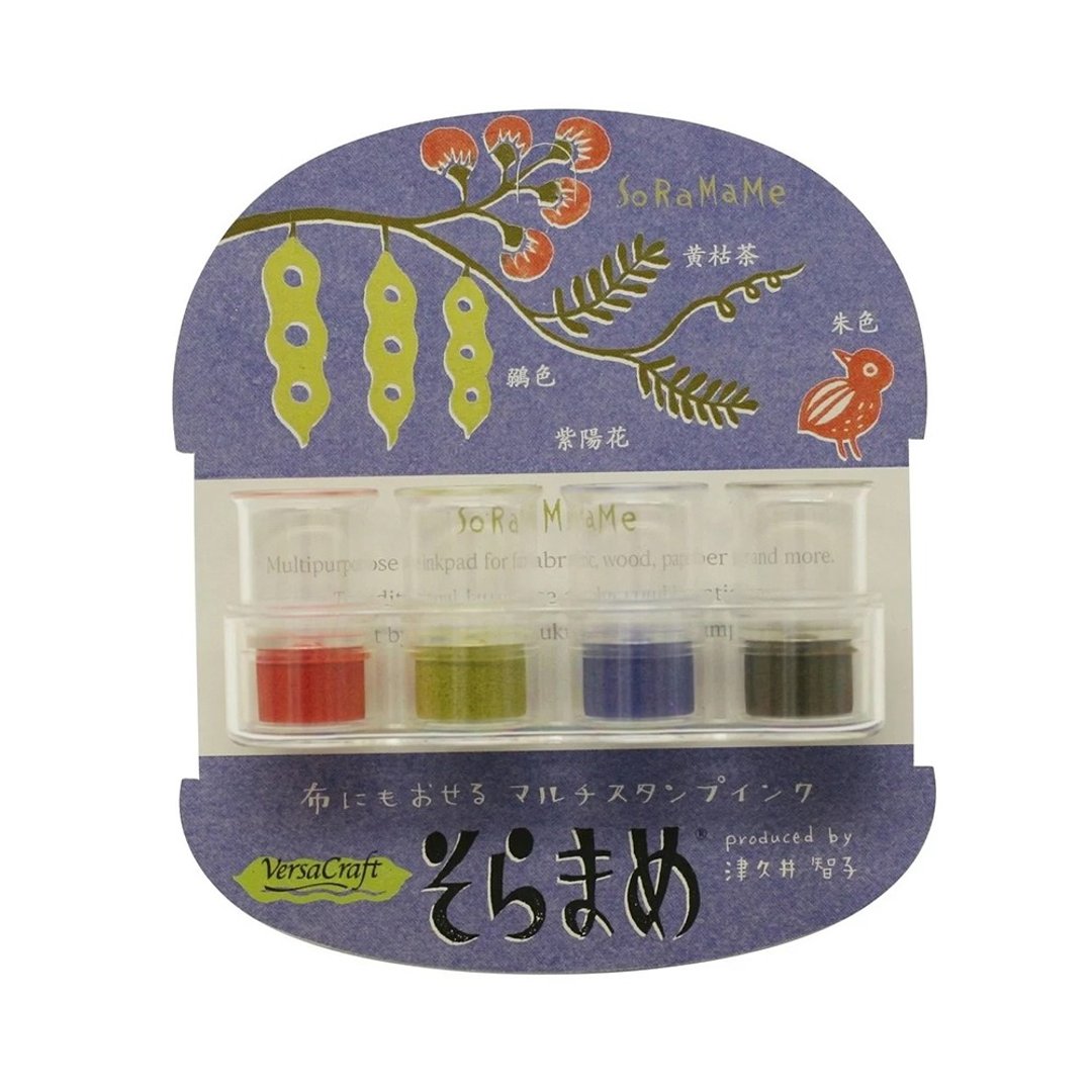 【TSUKINEKO 日本月猫】豆子布用4色印台 鱼缸 - 插画/绘画/写字 - 塑料 多色