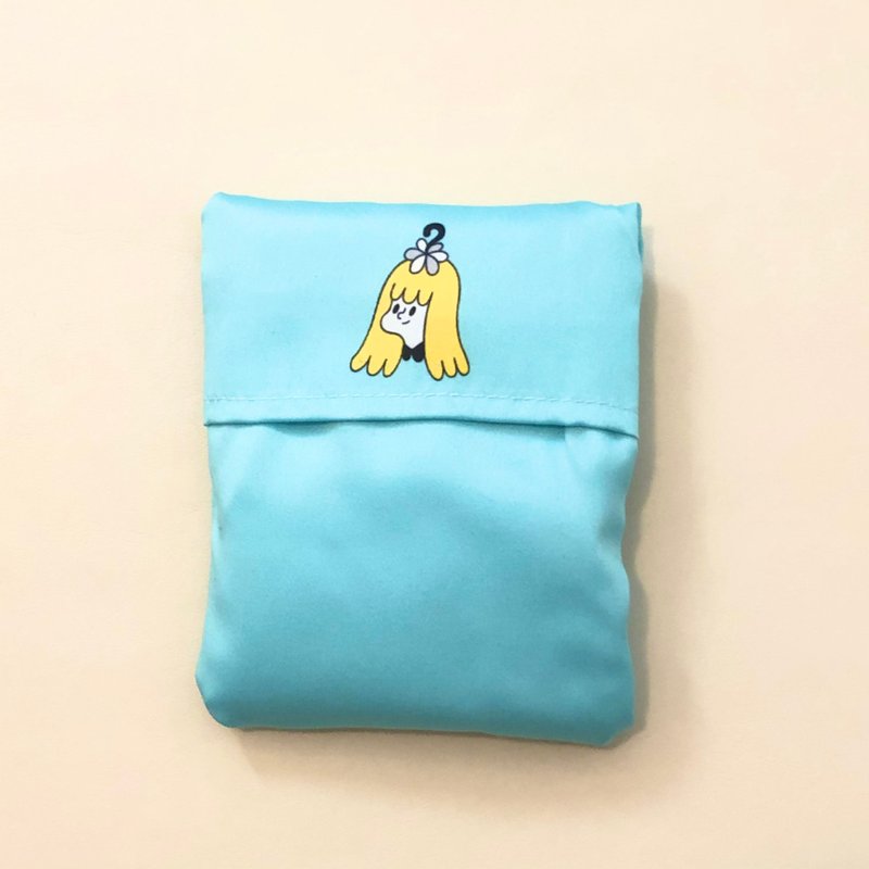 小雏菊口袋收纳购物袋 - 手提包/手提袋 - 丝．绢 蓝色