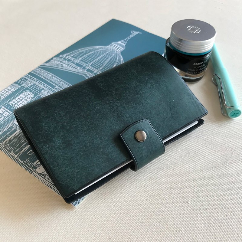 Uffizi A7 六孔活页皮革笔记本/手帐/真皮旅行日志/定制化刻字 - 笔记本/手帐 - 真皮 蓝色