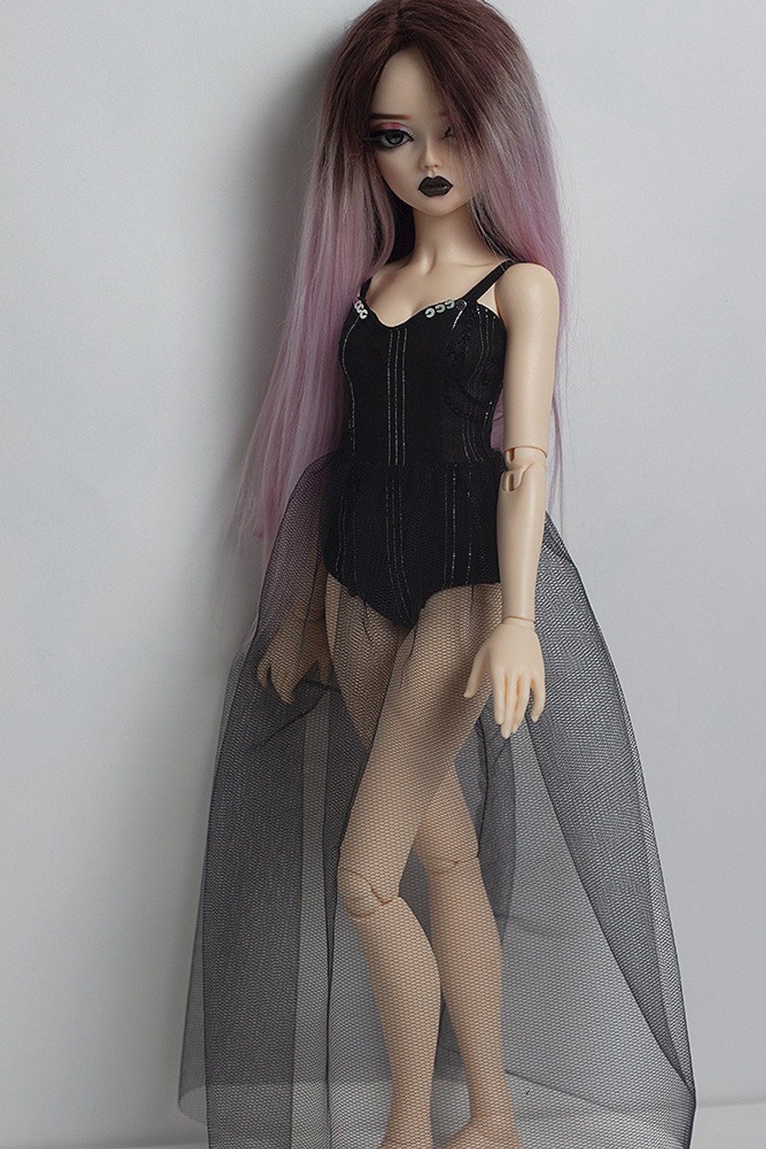 Fairyland Minifee MSD BJD Clothes - Black bodysuit dress - 玩具/玩偶 - 其他材质 黑色