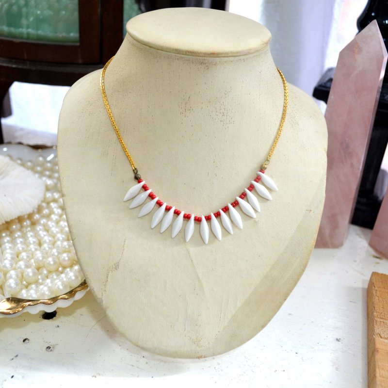 镀金印弟安民族风珠子项链 贵妇淑女 日本高级二手古着珠宝首饰 - 项链 - 其他材质 多色