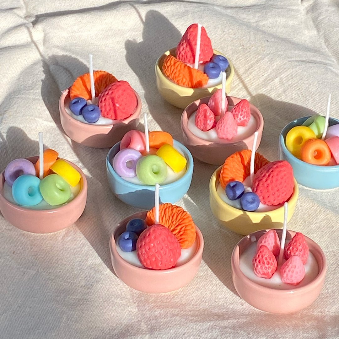 Yogurt cup - 蜡烛/烛台 - 蜡 多色