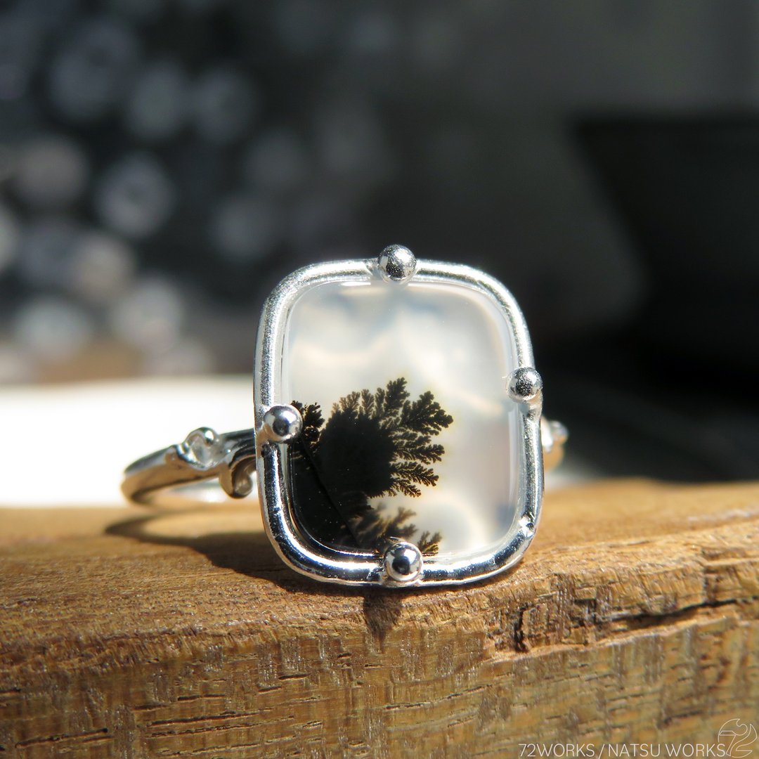 Dendritic Agate Ring - 戒指 - 宝石 咖啡色