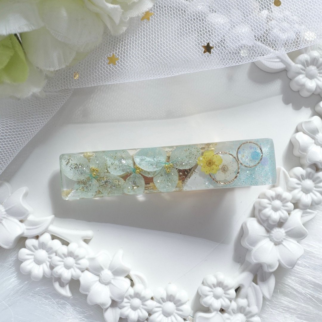 原创 干燥花 发圈 发夹  橡筋 滴胶 树脂 Resin Hair Accessor - 发饰 - 其他材质 