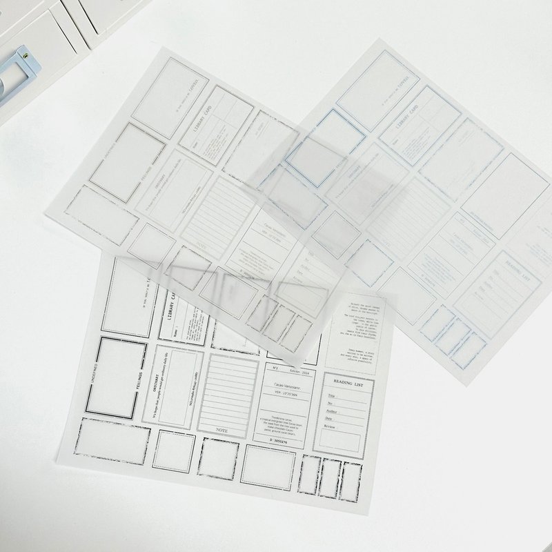 130g 描图纸 复古标签 3色混款 (anns note) - 贴纸 - 纸 多色