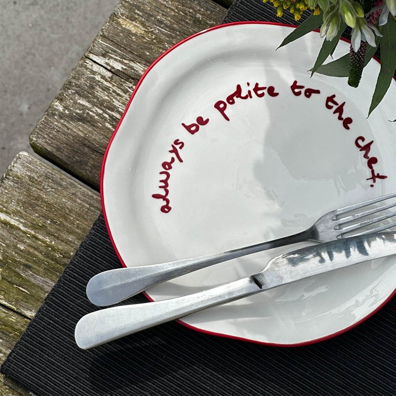 【英国 MÆGEN】陶瓷主题餐盘-红 - 盘子/餐盘/盘架 - 瓷 红色