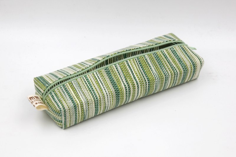 【纸布家】笔袋、文具袋(波纹绿) - 铅笔盒/笔袋 - 纸 绿色