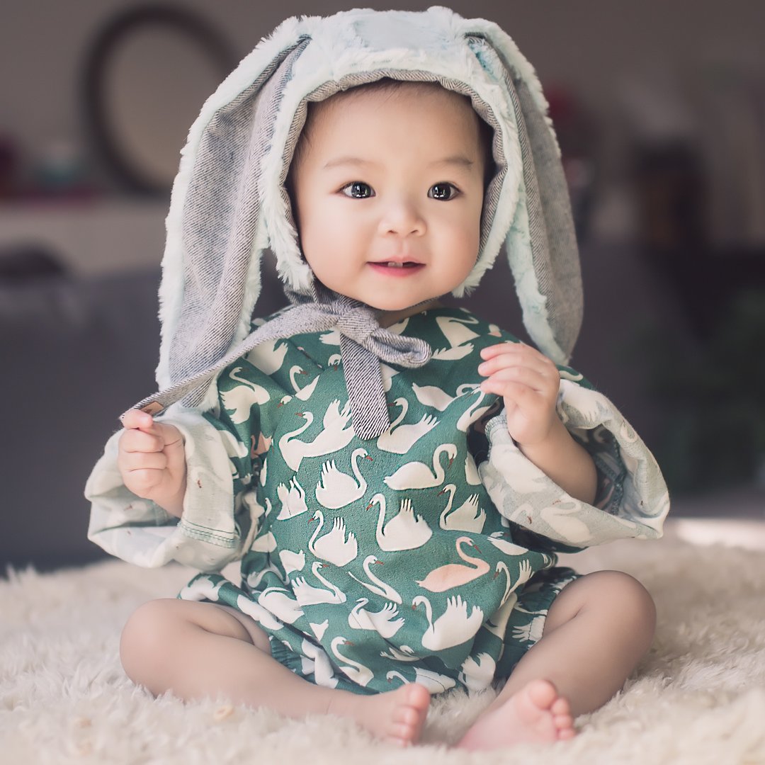 Organic Cotton Japanese Kimono Baby Romper Toshiro Size S (3-6 months) - 其他 - 棉 绿色