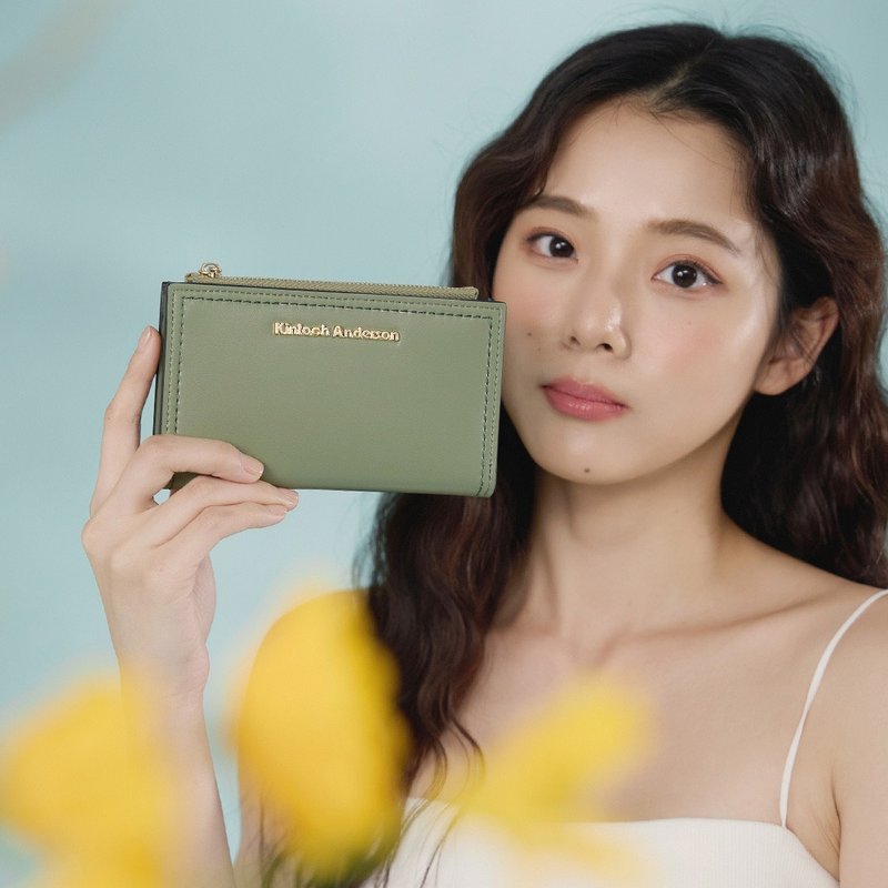 【Kinloch Anderson】Carol 经典压扣式中夹-橄榄绿 - 皮夹/钱包 - 人造皮革 绿色