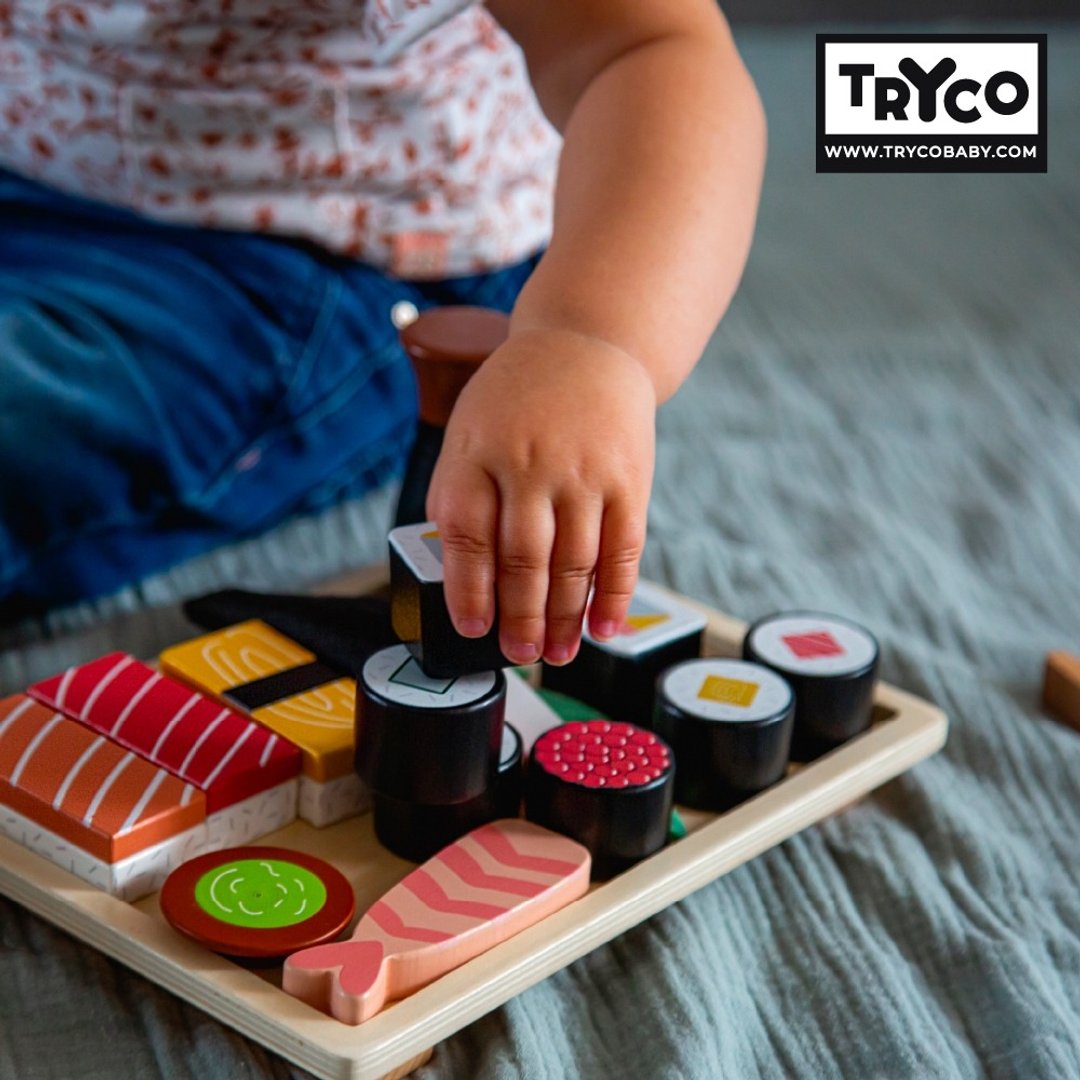 官方直营快速出货 -【Tryco】木质日式寿司组 - 玩具/玩偶 - 木头 多色