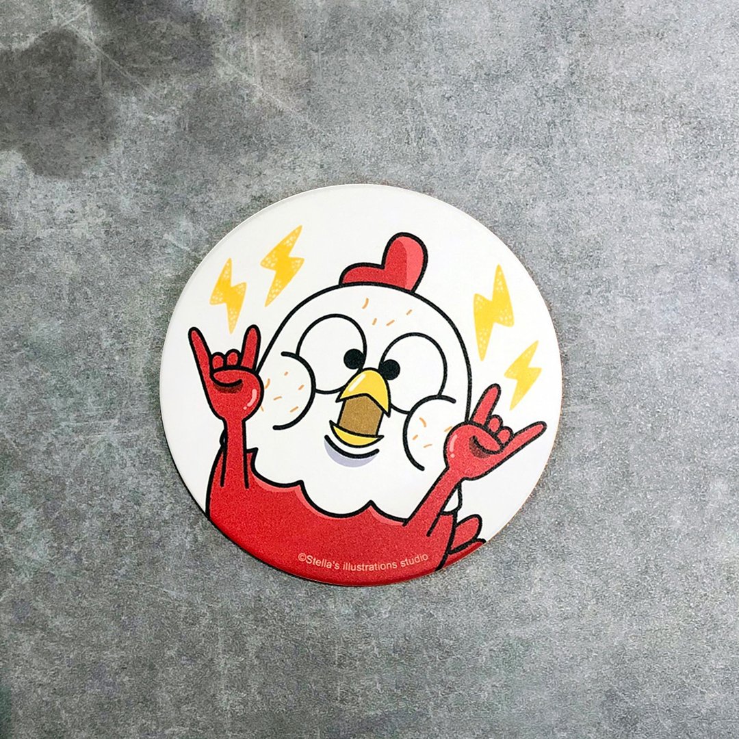 Funny Three Chickens 放3鸡 | 陶瓷吸水杯垫 - 好HIGH款 - 杯垫 - 其他材质 