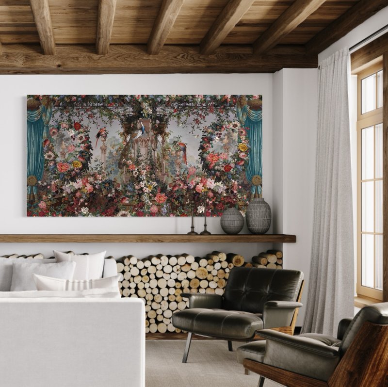 法国VOGLIO BENE【仙境】超大型挂画/挂布/壁挂/装饰画 文艺复兴 - 海报/装饰画/版画 - 聚酯纤维 绿色