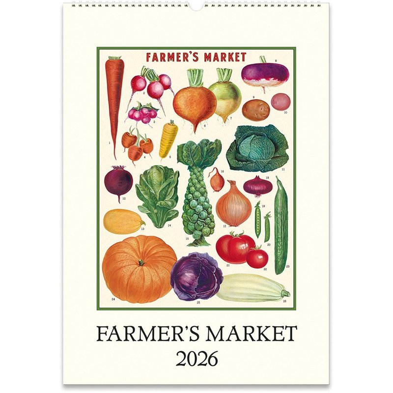 Cavallini & Co.  2026 年历/挂历_FARMER'S MARKET - 年历/台历 - 纸 多色