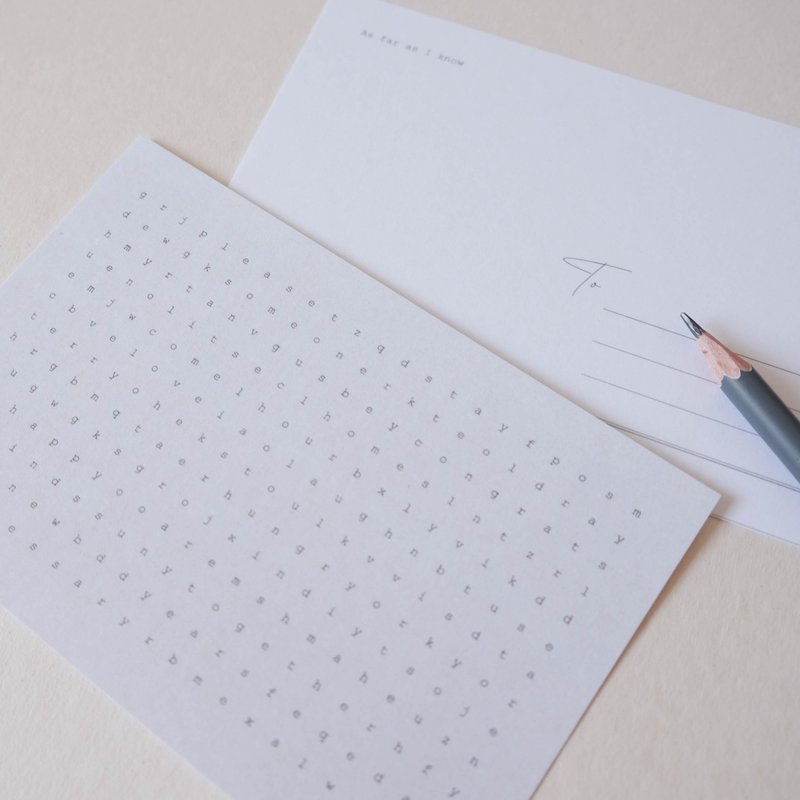 Word cross postcard - 卡片/明信片 - 纸 