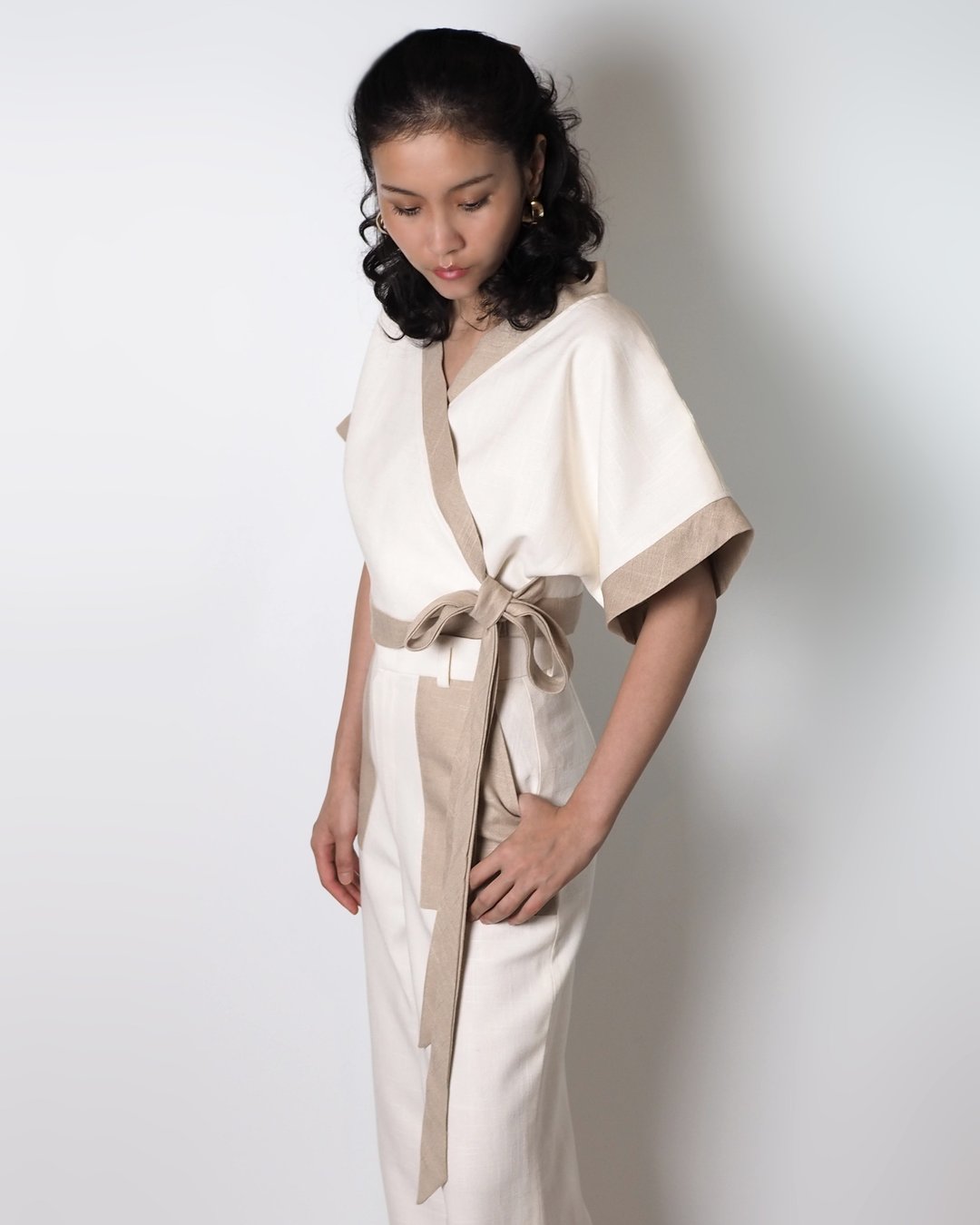 Hemp Tribal Dress Top, H'Mong Hemp Collection 2021 New - 女装上衣 - 棉 白色