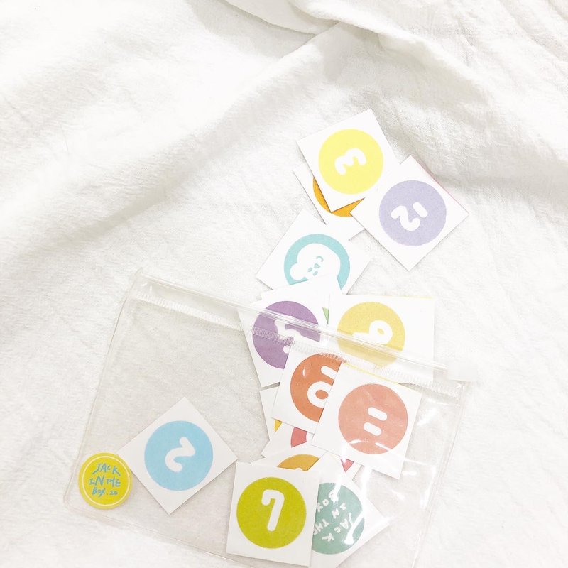 jackinthebox圆形月份贴纸 - 贴纸 - 纸 