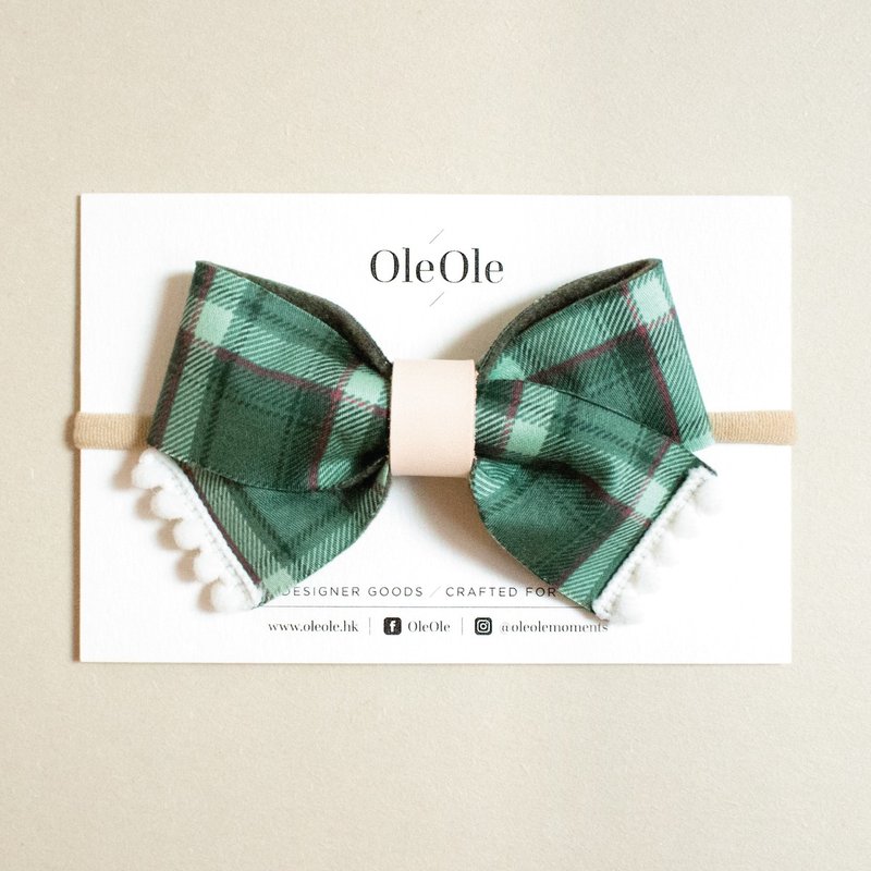 蝴蝶 头箍 婴儿头带 宝宝发带 发饰 头饰 巨型蝴蝶 真皮 复古经典 - 婴儿帽/发带 - 其他材质 绿色