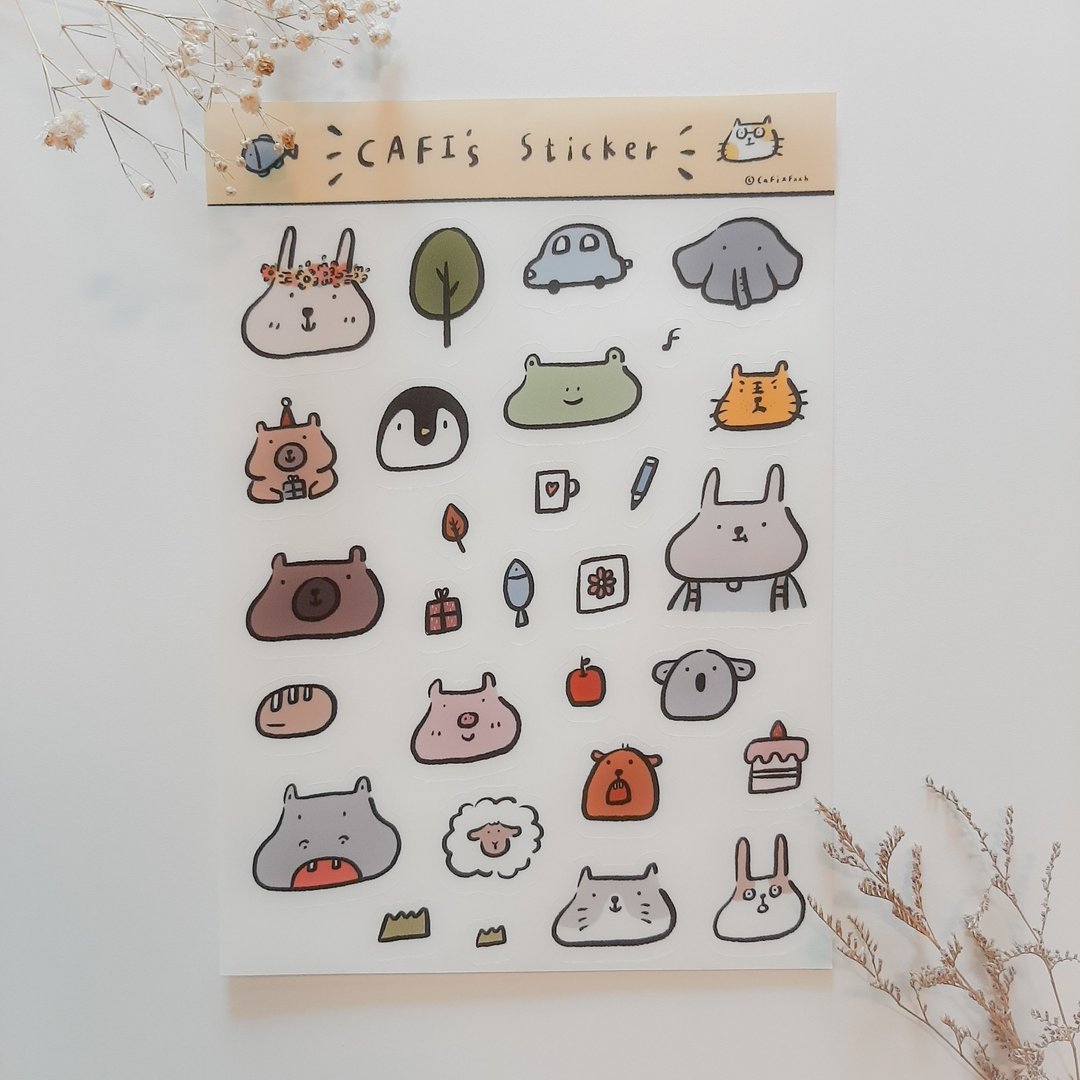 防水贴纸－割型贴纸(A5大小) - 贴纸 - 纸 黄色
