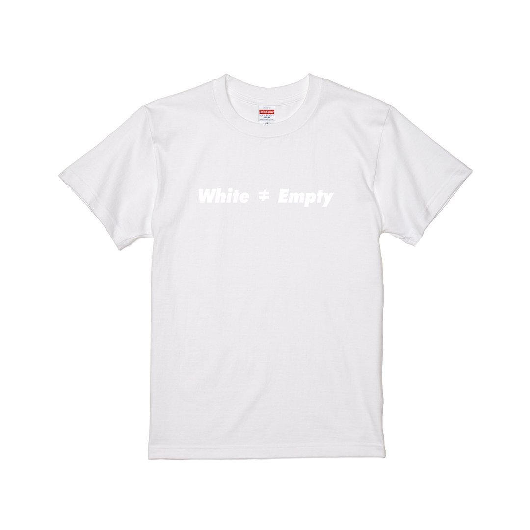 White doesn't  Empty  －煞气的印刷人设计师 标语  纯棉 短袖T - 男装上衣/T 恤 - 棉 
