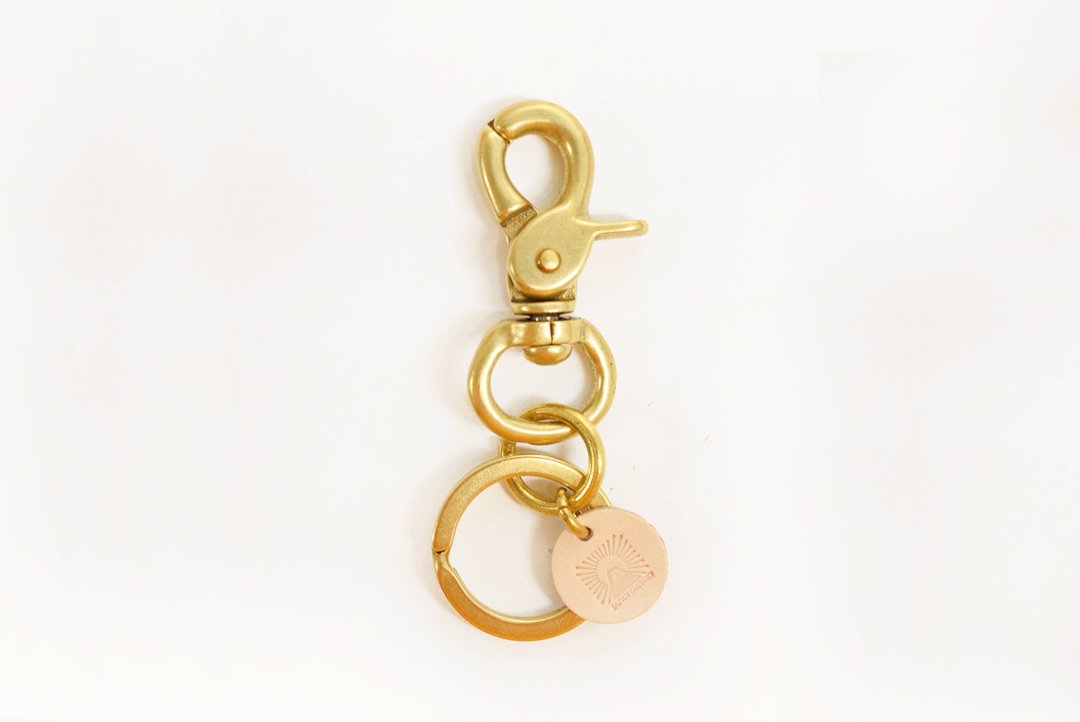 黄铜钥匙扣 杠杆龙虾扣 key ring  key case 日本制 - 钥匙链/钥匙包 - 其他金属 金色