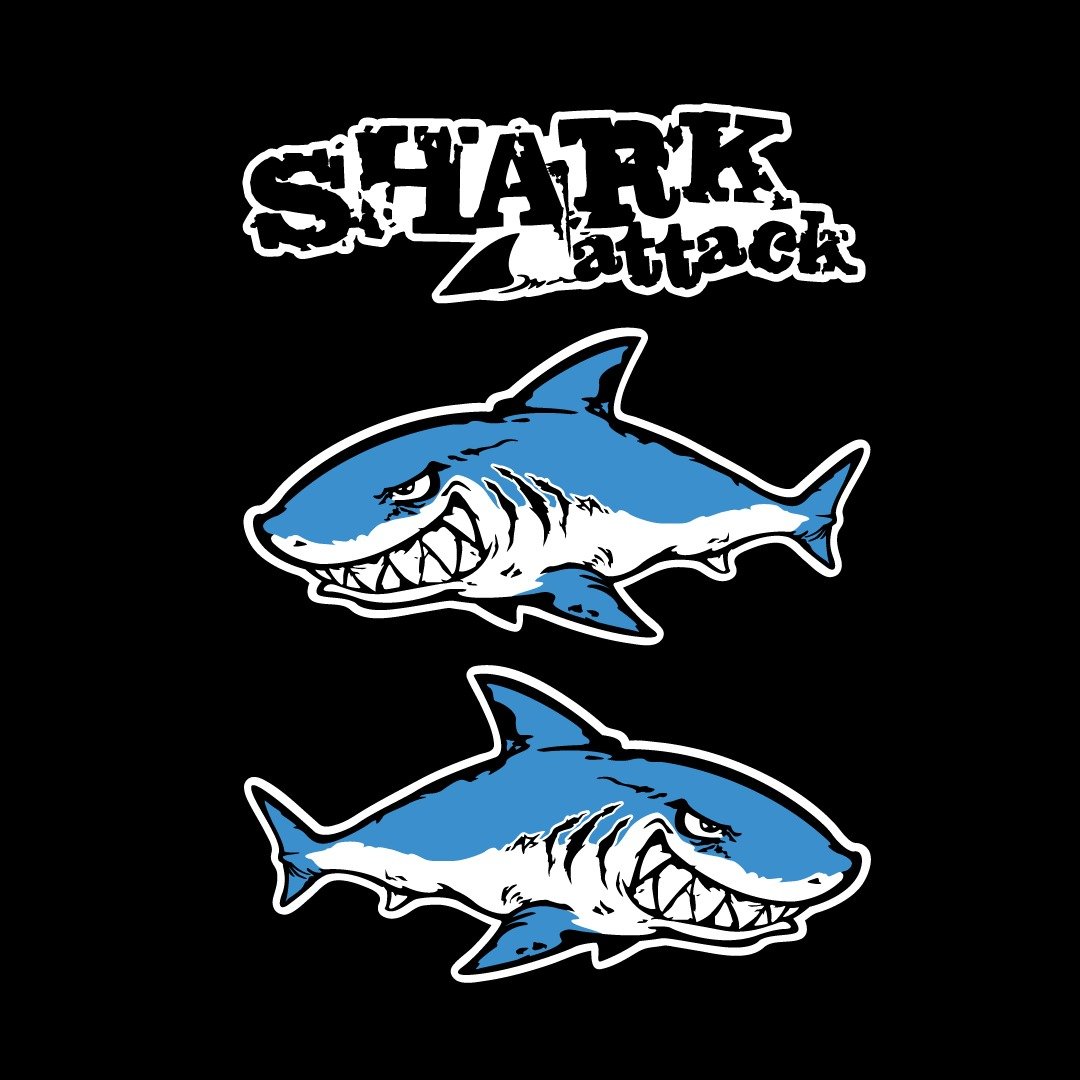 鲨鱼 SHARK 反光贴纸 防水车贴 鲨鱼车贴 遮伤贴纸 机车贴纸 - 贴纸 - 防水材质 