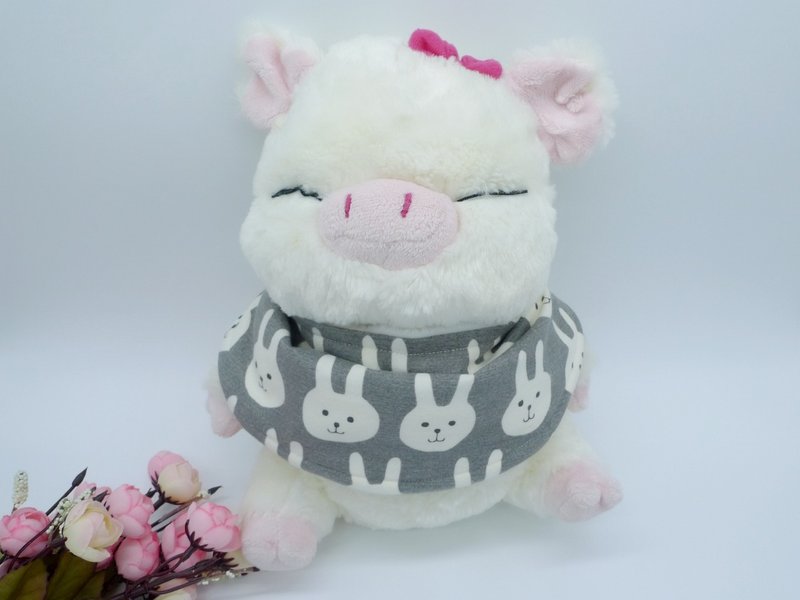 小兔子(灰)保暖婴童围脖围巾 - 围嘴/口水巾 - 纸 灰色