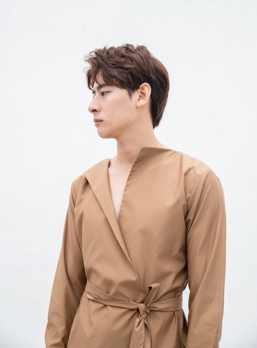Camel - Tabor Detachable bib shirt - 男装衬衫 - 棉 咖啡色