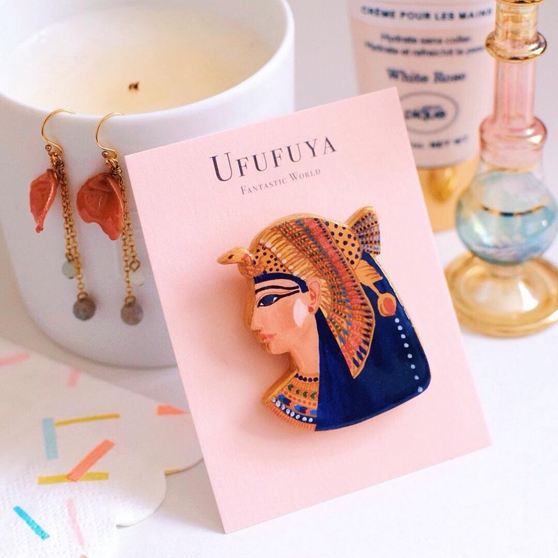 Nefertari 胸针 古埃及梦幻胸针 - 胸针 - 压克力 黄色