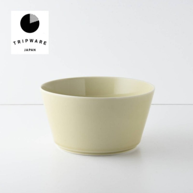 【Trip Ware Japan】直碗-无盖 日本制 美浓烧 (象牙米) - 盘子/餐盘/盘架 - 陶 