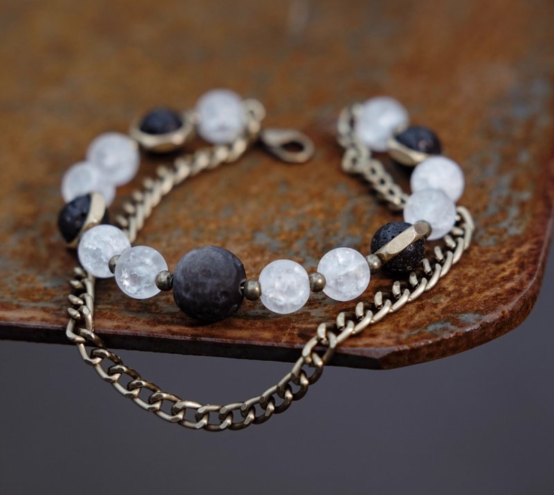 【天然银耀石】蒸汽大陆复古 宇宙星球手链 - 手链/手环 - 其他材质 多色