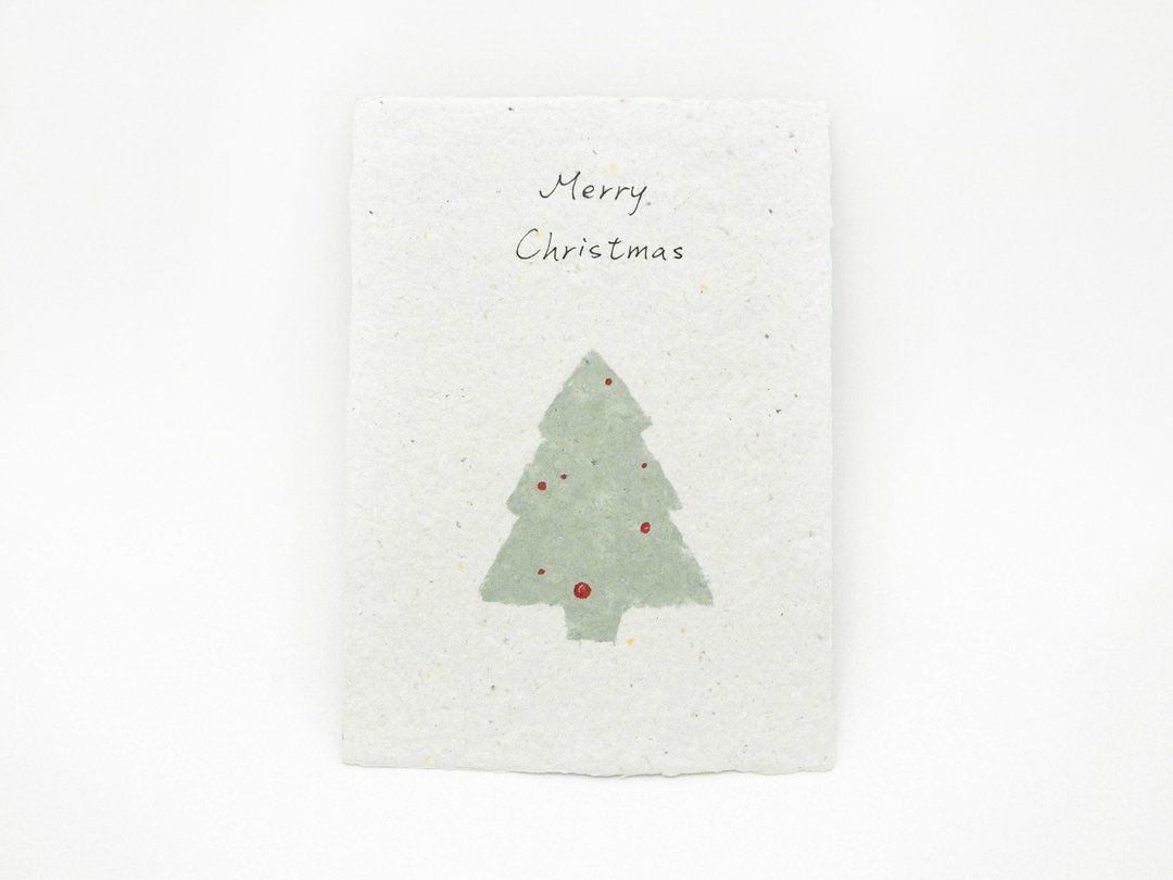 圣诞树-手抄纸圣诞卡/明信片/Merry Christmas - 卡片/明信片 - 纸 